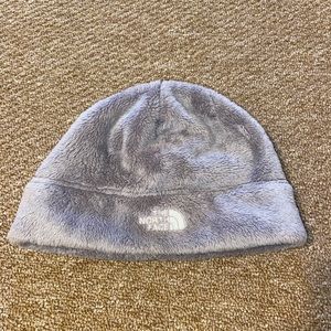 North face unisex grey fleece hat